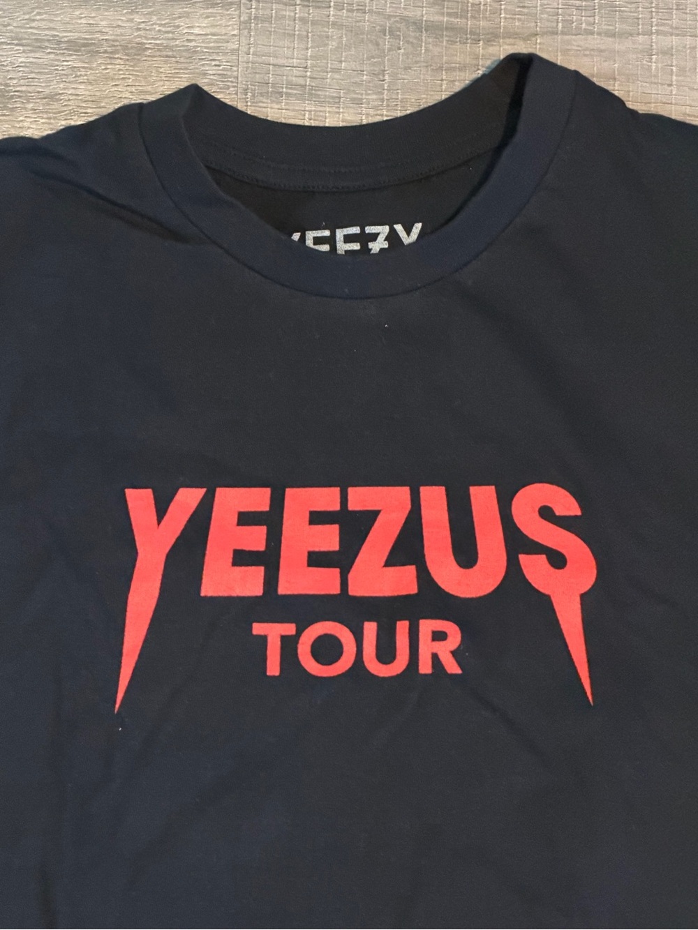 Yeezy Men’s Short Sleeve Tee - Black with Red Graphic